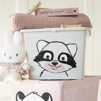 Úložný box BRANQ X Box Animal 38,5 x 28 cm - nádoba na hračky s víkem