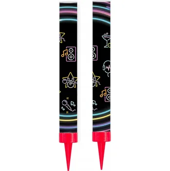 Dortová svíčka Disco Dortová fontána dortový ohňostroj 12cm Narozeninové 2 ks