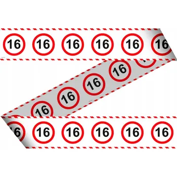Páska s nápisem Zákaz vstupu, narozeninová, 16. narozeniny, 15 m 1 Ks