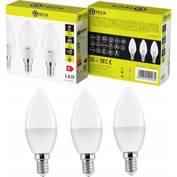 Žárovka LED žárovka svíčka E14 5W 4000K 3 ks (sada)