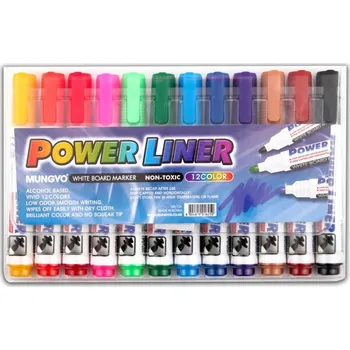 Popisovač na bílou tabuli, vícebarevný Mungyo, 12 ks