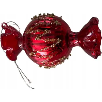 Vánoční dekorace VÁNOČNÍ OZDOBA SKLENĚNÁ ZÁVĚSNÁ DEKORACE NA STROMEČEK DÁREK
