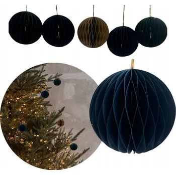 Vánoční dekorace DEKORACE Z 3D PAPÍRU K ZAVĚŠENÍ VÁNOČNÍ KOULE 5KS