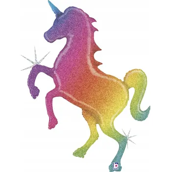 Balónek Grabo Fóliový balónek Jednorožec Holografický Mix 86 cm