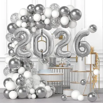 Balónek Sada balónků girlanda stěna balónky Silvestr 2026 106 ks