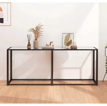 Konferenční stolek Konzolový Stolek průhledný VidaXL průhledný matný, 180 x 75,5 x 35 cm