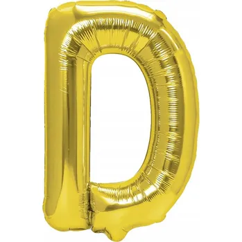 Balónek Fóliový balónek písmeno D, zlatý, 40 cm