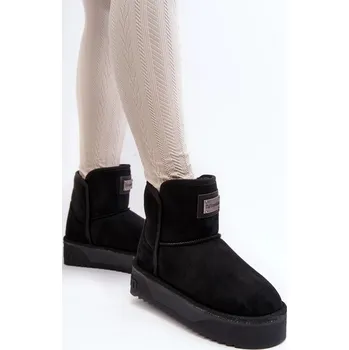 Dívčí sněhule Veganské voděodolné sněhule na platformě D.Franklin černý Velikost: 40