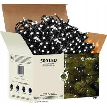 Vánoční dekorace Vánoční osvětlení na stromeček Springos venkovní 41,5 m, 301 - 500 světýlek