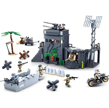 Stavebnice Sluban Army WW2 M38-B0861 Bunkr v dunách - poškozený obal