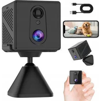 Zabezpečení domácnosti MINI BEZDRÁTOVÁ KAMERA 5GHZ WIFI 2K QHD PIR NOČNÍ VIDEO 2300MAH