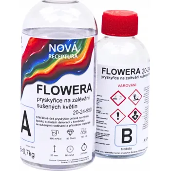 PourArt Epoxidová pryskyřice FLOWERA 20-24-950 čirá UV++ Balení A+B: 0,7 kg
