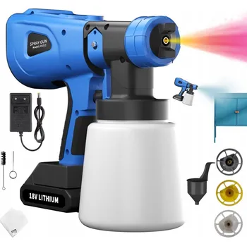 Stříkací pistole ELEKTRICKÁ STŘÍKACÍ PISTOLE PRO MALOVÁNÍ, MALÍŘSKÝ AGREGÁT 1000ML, 3 TRYSKY
