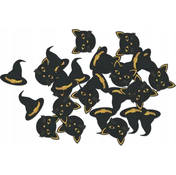Party dekorace Konfety Čarodějnice a kočka na Halloween - 36 ks