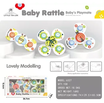 Sada dětských spinnerů 3v1 beruška, motýl, včela s přísavkami