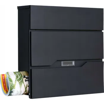 Poštovní schránka Poštovní schránka s přihrádkou na noviny Gockowiak černá