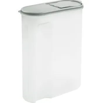 Dóza na potraviny NÁDOBA NA POTRAVINY na sypké potraviny, vločky, těstoviny, 5 l, šedá