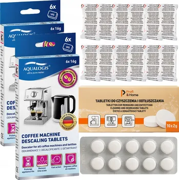 Příslušenství pro přípravu kávy Aqualogis Tablety pro odstranění vodního kamene, čištění a odmaštění kávovaru, univerzální 12 Ks