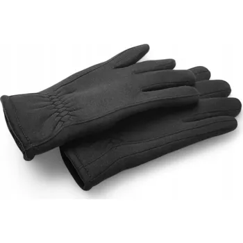 Rukavice Teplé Pánské Zimní Rukavice Zateplené Silné Černé rM s Medvídkem Prius 6x2