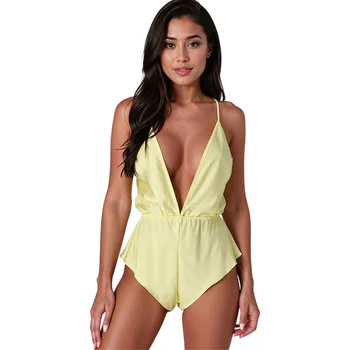 Dámské erotické body Passion Sensie Body Lemon Velikost XL