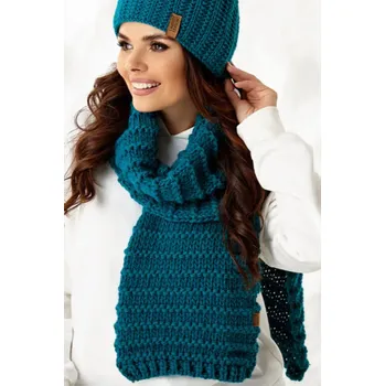 Šála Dámská šála 42-671 tmavě béžová melanž univerzální