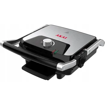 Kuchyňský gril Skládací elektrický gril Akai AGR-246 stříbrný/šedý 2000 W