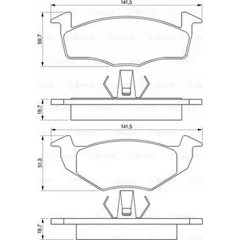 Brzdová destička Brzdové destičky přední BOSCH 0 986 424 347