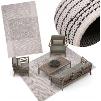 Koberec Moderní provázkový koberec Lineo 120x160 MÓDNÍ koberec na terasa balkon #A901