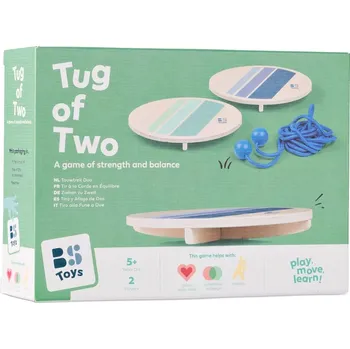 Desková hra Přetahování na balanční desce – dřevěná hra pro 2 hráče