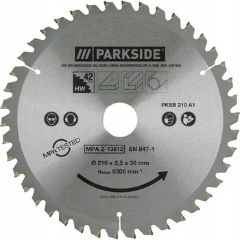 Pilový kotouč PARKSIDE Pilový kotouč Ø210mm 42 zubů otvor 30