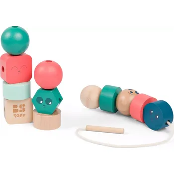 Dřevěná hračka Dřevěné provlékací korálky pro nejmenší