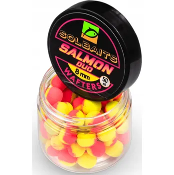 Boilies Nástraha Kuličky Wafters Solbaits Salmon Duo Fluo Pink Yellow 8 mm