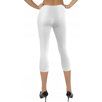 Dámské legíny Dámské legíny Sesto Senso bílé klasické 3/4 polyamid