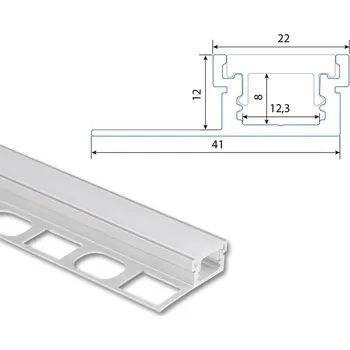 Průmyslové svítidlo MCLED Profil AL 41/12m DA mléčný 2m komplet ML-761.063.43.2