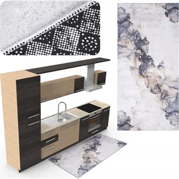 Koberec Moderní pratelný koberec Lavo 80x150 PROTISKLUZOVÝ koberec #37550