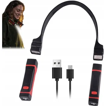 Lampička LED LAMPičKA NA KRK PRO ČTENÍ KNIH USB AKUMULÁTOR FLEXIBILNÍ