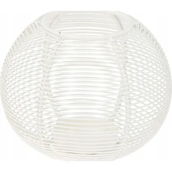 Svícen Lucerna svícen kovový bílý 14x11 cm moderní dekorace do interiéru