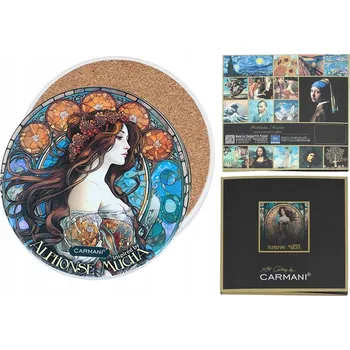 Carmani, keramická podložka pod hrnek/sklenici, Alfons Mucha