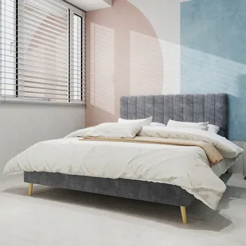 Postel Patrová postel Arhatreya moderní 140 x 200 cm šedá