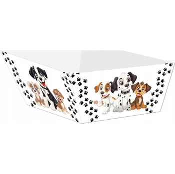 Party dekorace Krabičky na chipsy a sladkosti Pejsci 4 ks Narozeninové