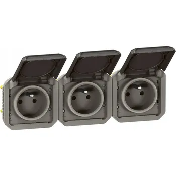 Elektrická zásuvka Elektrická Zásuvka hermetická Legrand šedá