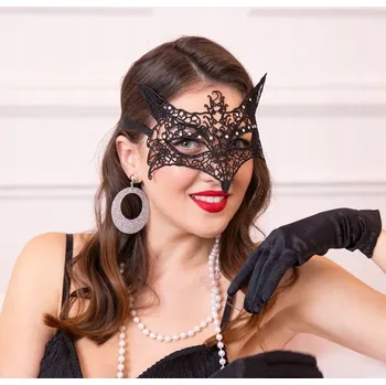 Karnevalová maska Maska na oči (benátská) látková černá