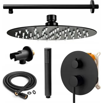 Vodovodní baterie Podomítková sprchová baterie Sannit BLACK černá