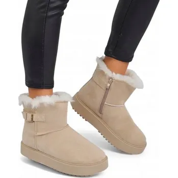 Dámská zimní obuv BÉŽOVÉ DÁMSKÉ SNĚHULE AURELIA CLASSICO 37