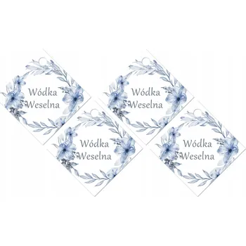 Svatební dekorace Závěsky na lahve svatební vodky 12 Ks Závěska Svatební Hostina