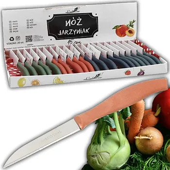 Kuchyňský nůž NŮŽ NA ZELENINY A OVOCE, ŠKRABKA, 15 cm ČEPEL 7 cm, 1 KUS, MIX BAREV