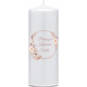 Svíčka Matná klubová svíčka Bílá svíčka Svaté Přijímání 15 cm