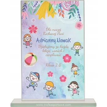 Obraz Skleněná statuetka 15 cm DEN UČITELŮ / DEN VZDĚLÁVÁNÍ