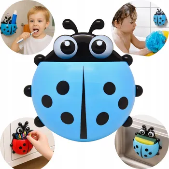 Držák na kartáček Pouzdro Beruška na Zubní Kartáček, Koupelnový Organizér na Přísavky