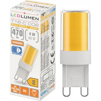 Žárovka LED žárovka G9 Ledlumen 4W 470 lm 3000 K 360° kapsle, bez blikání (flicker free)